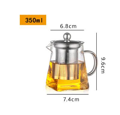 Жаропрочное стеклянное чайник с инфузером из нержавеющей стали для пуэра Набор чайник и чашка Чайник Пуэр Гайвань Чайники Изготовитель