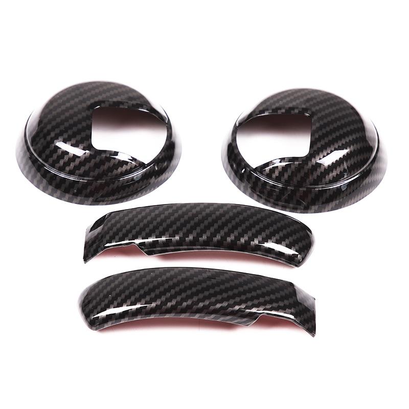 

For Fiat 500 2010-2026 ABS Carbon Fiber/Black/Red Car Door Handle Protection Cover Decorative Sticker Car Accessories