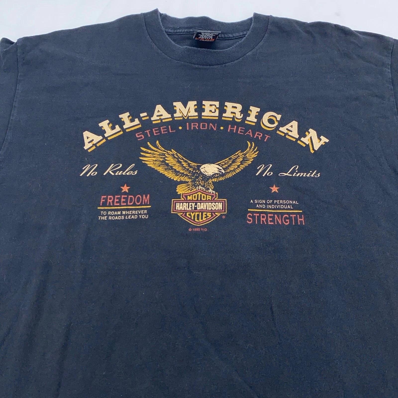 vtg 90s HARLEY DAVIDSON MOTORCYCLE SEACOAST NORTH HAMPTON NH T-Shirt XL biker 3XL