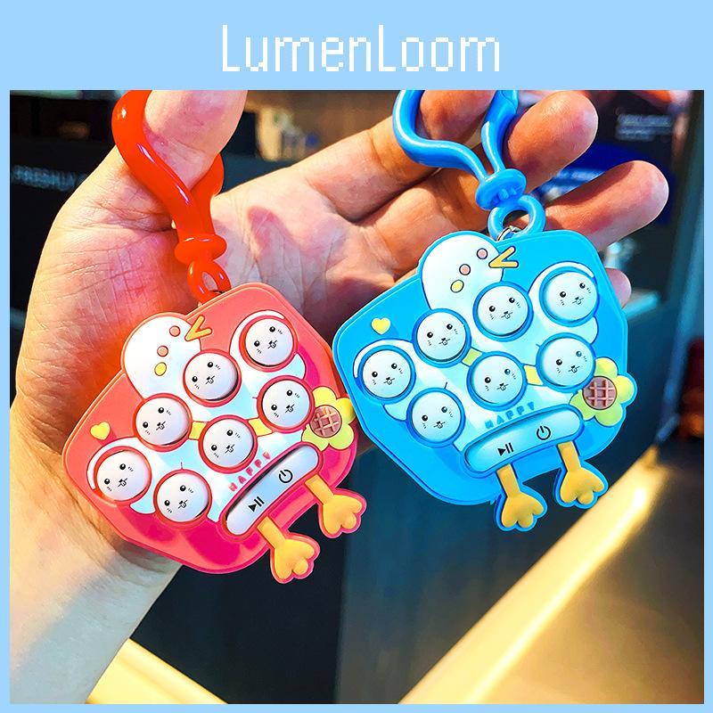 Cute Cartoon Long-legged Duck Keychain Fun Whack-a-mole Mini Game Accessory