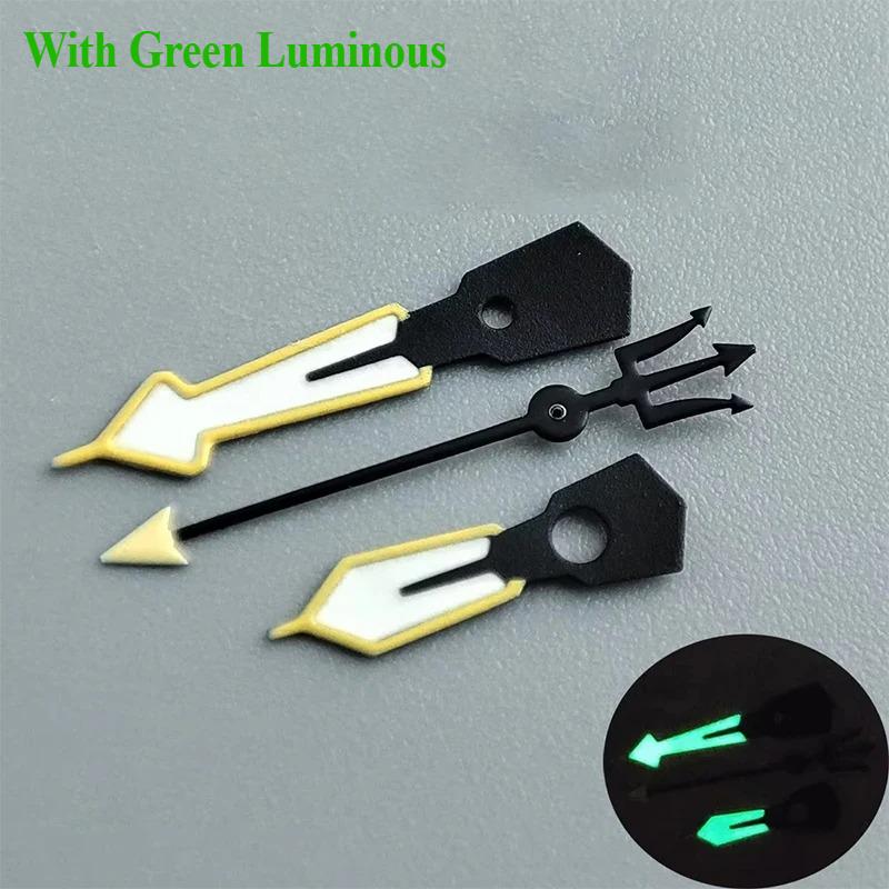 Modified Watch Accessories Orange Red White Color Matching Hands Green Luminous Hands for Japanese NH35/36/4R7S Movement