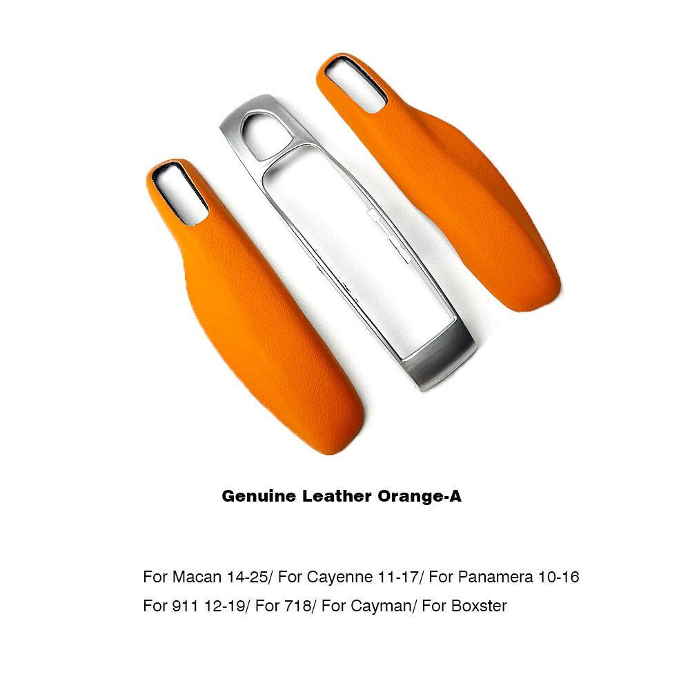 For Porsche Macan 95B Cayenne 92A Panamera 971 Cayman 718 Boxster 982 911 Taycan 2014-2025 Solid Color Car Key Case Cover Shell
