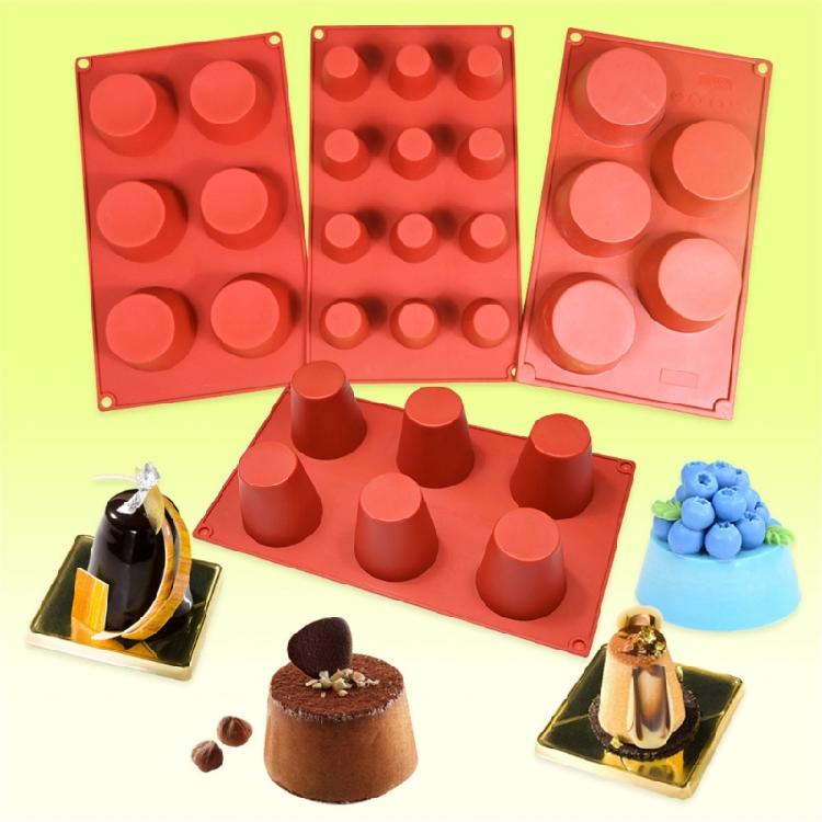 Food Safe Silicone Flat Top Cone Molds For Professional Cooks Home Cooks Feature 3D Cone Pattern And Hassle Release Cleaning