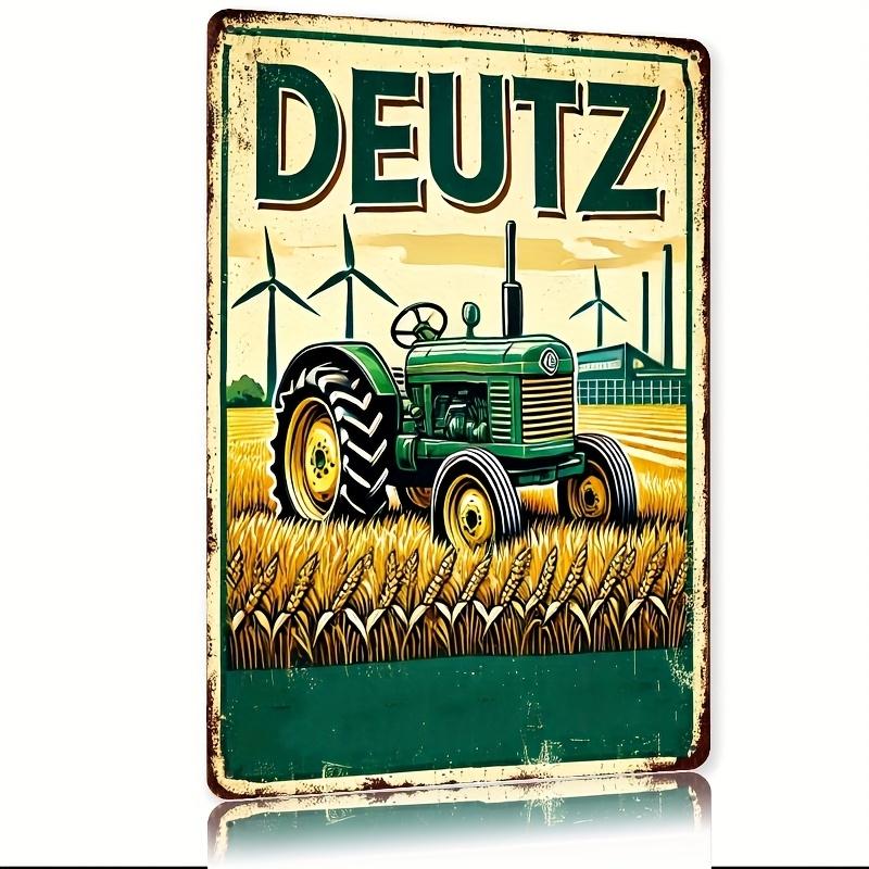 

Vintage Deutz Tractor Metal Sign Rustic Wall Art for Home Garden Office Outdoor Decor Durable Iron Plaque with Vibrant aluminum 20x30cm