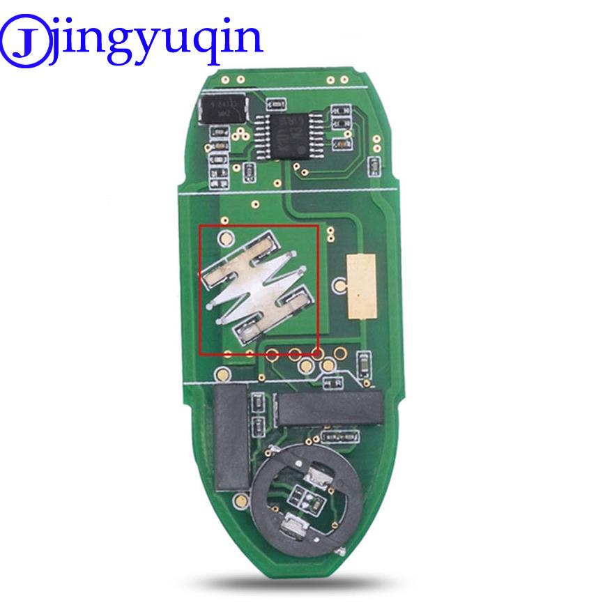 Jingyuqin Car Alarm 2 Button Smart Remote Key 434mhz Hitag AES 4A/pcf7938x Chip For Nissan Kicks Car Key