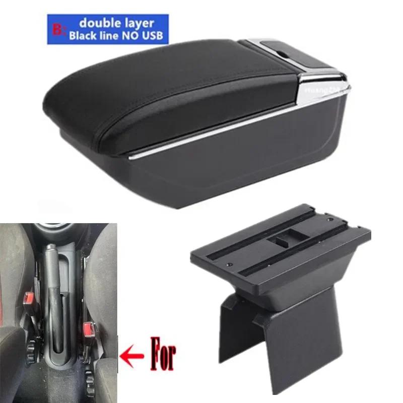 For Ford Fusion Armrest box For Ford Fiesta Mk5 Car armrest box Central storage Box Retrofit with USB Car Accessories