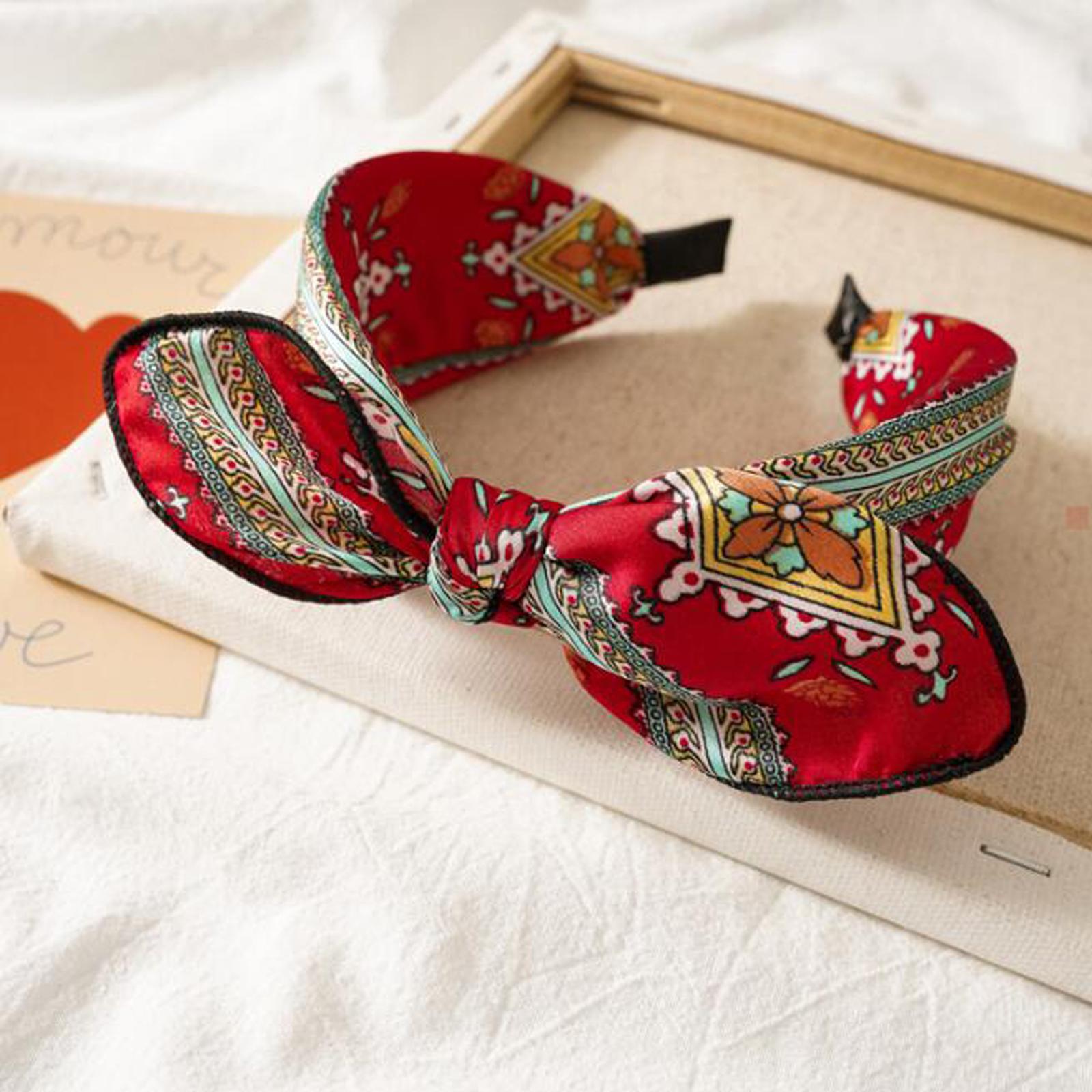 

PROLY Новые Модные Аксессуары для Волос для Женщин Повязка на Голову с Бантом Посередине Богемная Цветочная Повязка для Волос Летний Прохладный Стиль Тюрбан Девочки