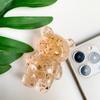 Epoxy Silver Foil Transparent Bear Mobile Phone Holder Creative Airbag Desktop Stable Support Portable Telescopic