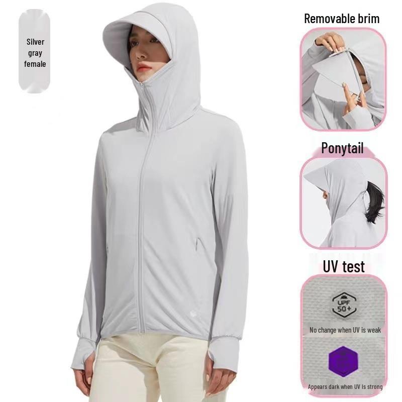 2023 UPF50 Ice Silk Detachable Brim Sun Protection Clothing for Men & Women