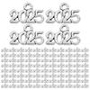 100Pcs Zinc Alloy Keychain Accessories 2026 Charms Metal Year Pendants Diy Jewelry Supplies Festive Party Supplies Bag Hanging