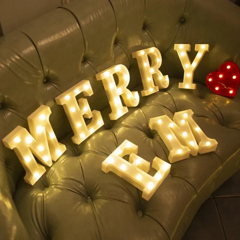 Wedding Decorative Name Number letters LED Lights Luminous Number Lamp Party Baby Bedroom Decoration Home Night Light