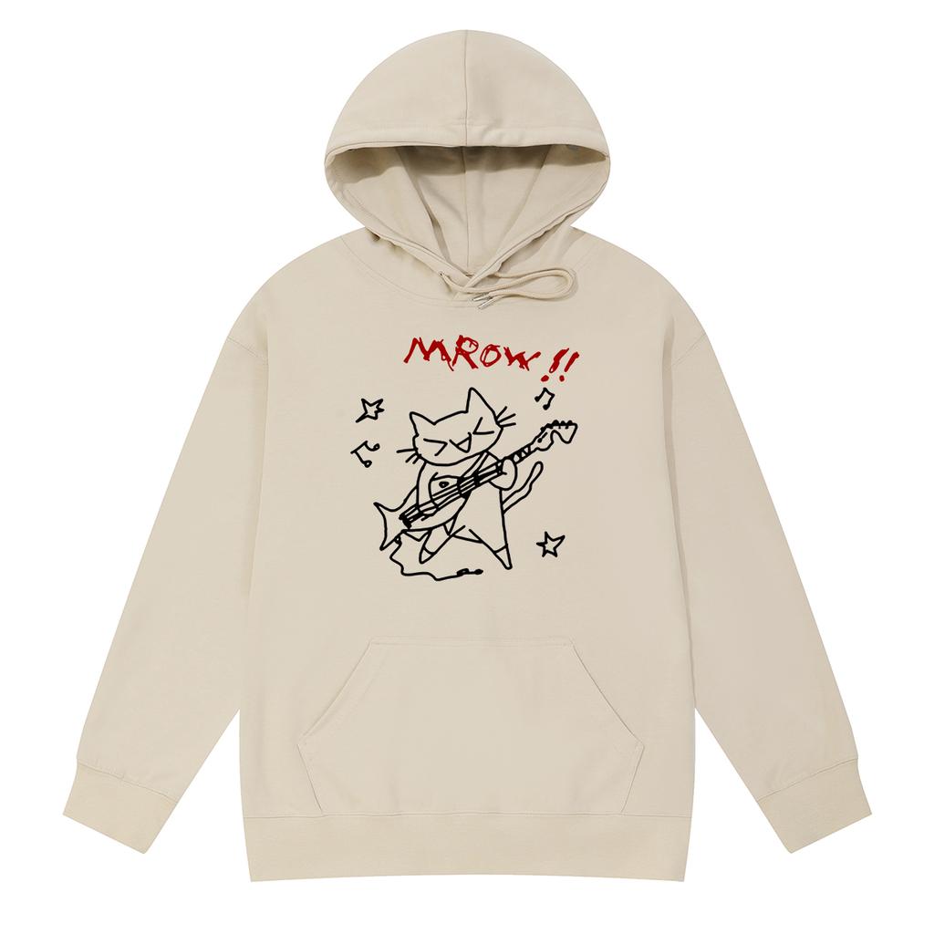 Rock Cat Guitar Vintage Hoodies Sweatshirts Music Boys Girls Sweater Clothes Men Women Unisex Cotton Popular Fashion