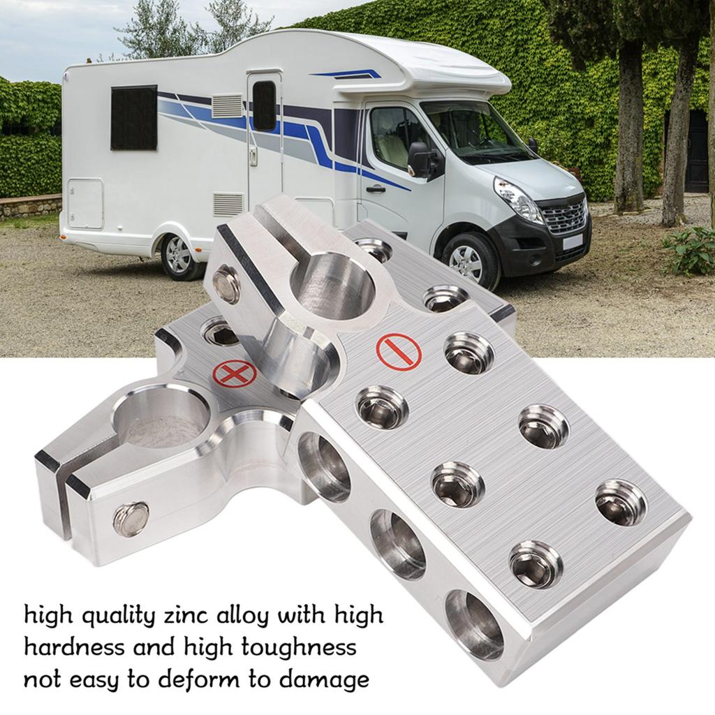 Pair Battery Terminal Clamp Positive Negative Audio Modification for Caravan Car Motorhome RV Bus