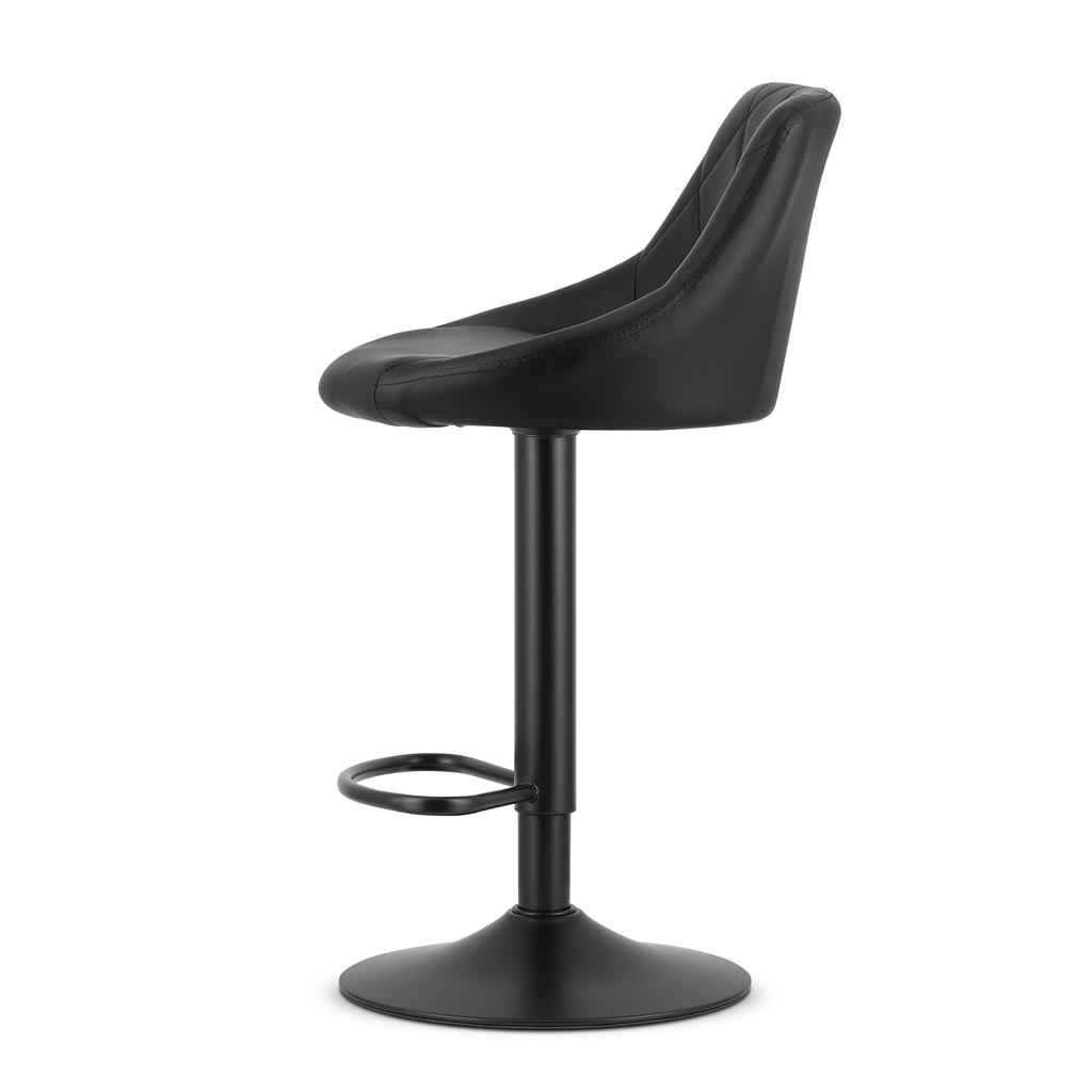 KAST stool - black eco-leather / black base