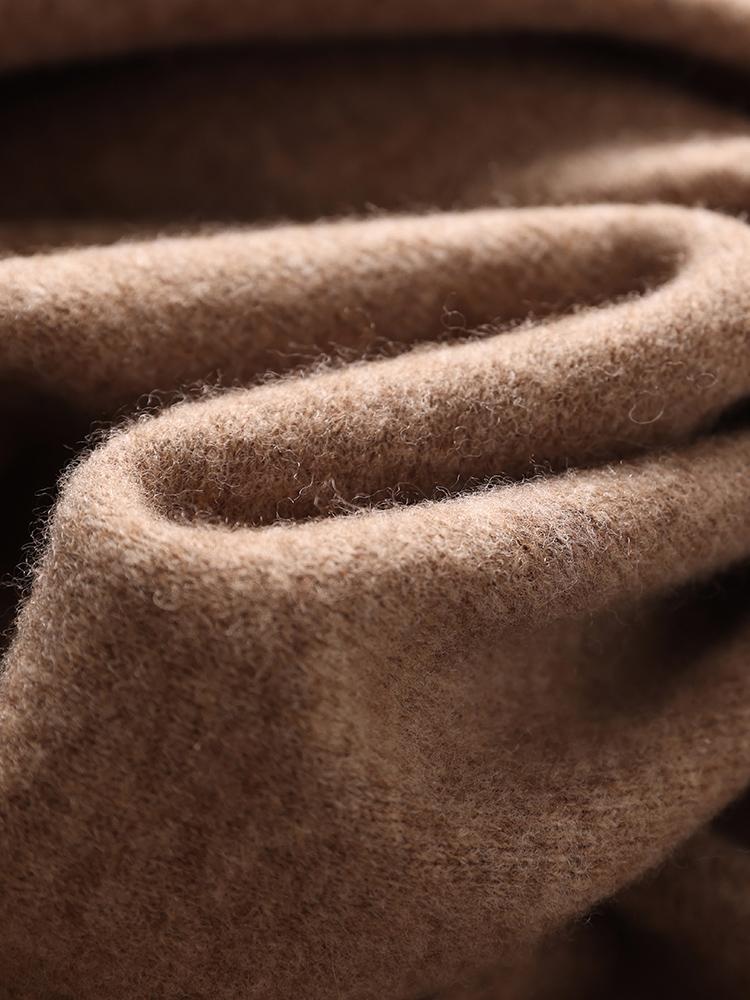 100% Wool Women Shawl Wrap Scarf Two Purposes Knitted Spring Accessories Cape Casual Soft Scarves Warm Cozy Fashion Mantles