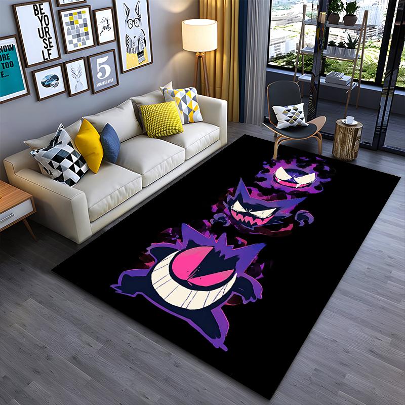 

Purple Ghostly Characters Pattern Rug for Home Decor Suitable for use as an anti-slip game mat for living room and bedroom sofas 40x60cm( 15x23in )