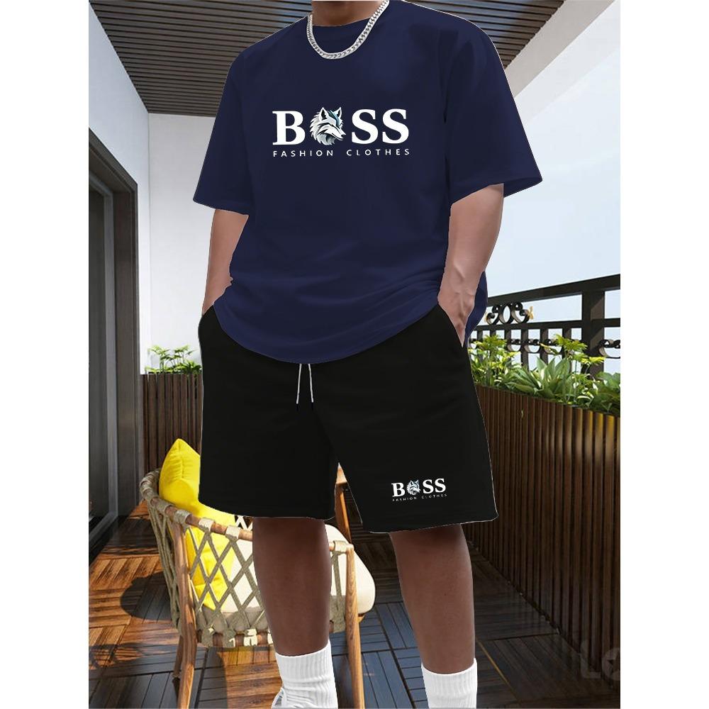 Men's Two-piece Sportswear Short Sleeved T-shirt and Pants Set Running and Fitness Sportswear 2026 Summer Big Discount