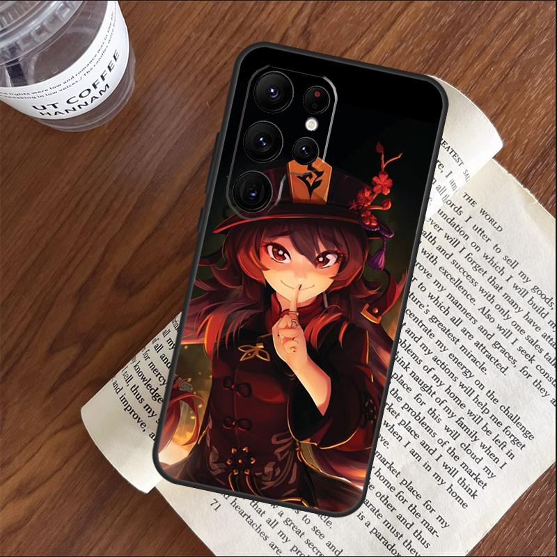 Genshin Impact Hu Tao Phone Case For Samsung Galaxy S25 S24 S23 S22 S21 Ultra S9 S10 S20 Plus S24 FE Funda Cover