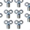 10 stykker Radiatornøkler med firkantet stikkontakt Krannøkkel Nyttig varmenøkkel Metallutløpshull