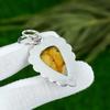 Pear Natural Polychrome Jasper Bezel Daughter Pendant Jewelry Sterling Silver