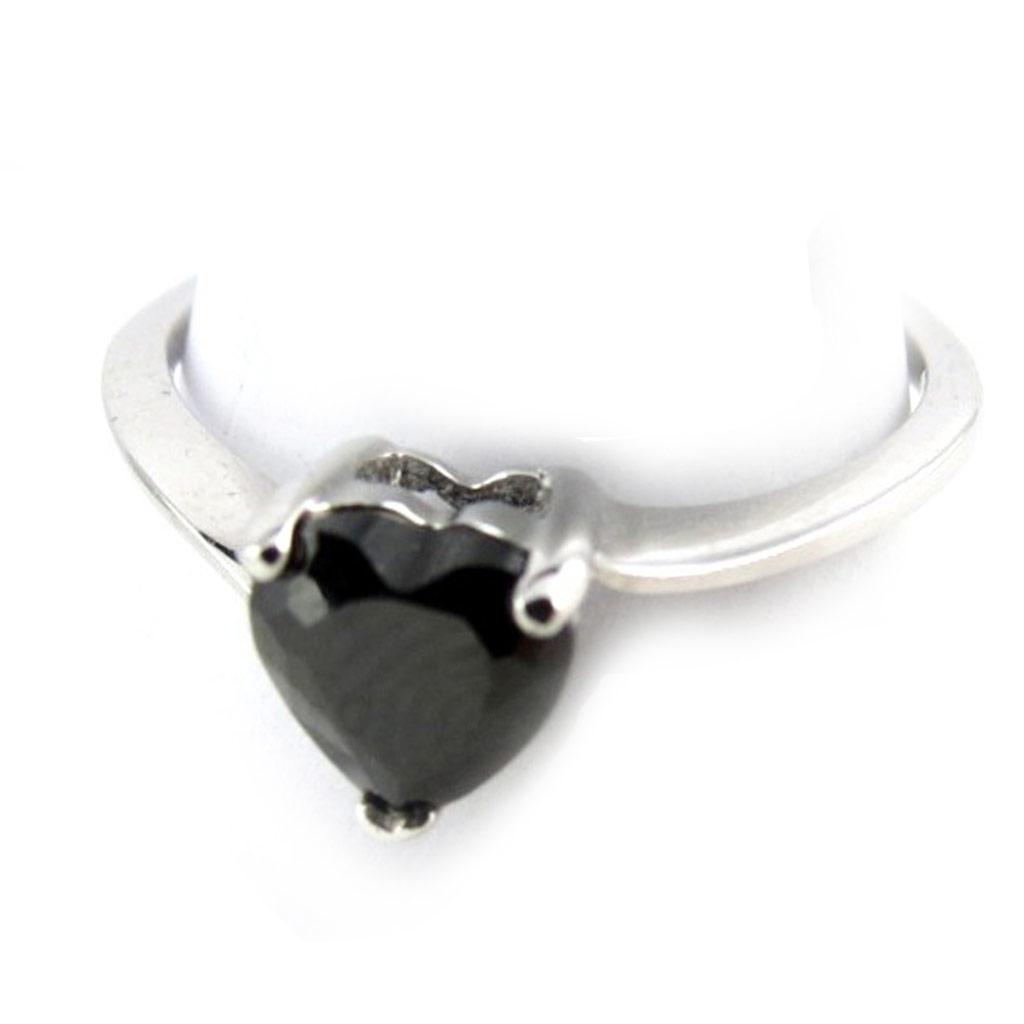 Black 'Love' Silver Ring