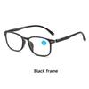 Fashion Ultralight Anti Blue Light Reading Glasses Square Frame TR90 Presbyopia Eyeglasses For Women Men Diopter  +1.0 To +4.0