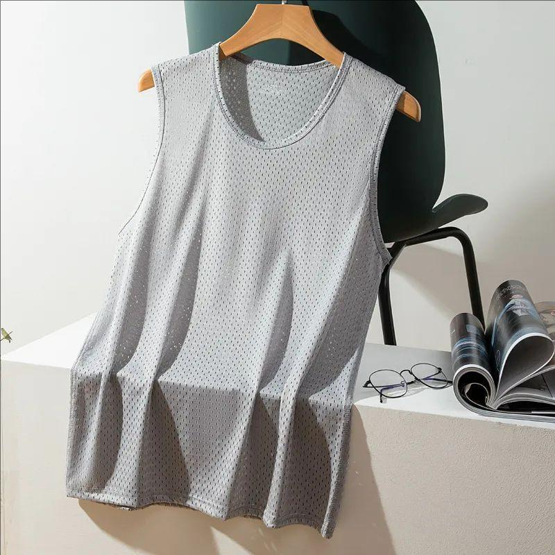 Men's Breathable Mesh Ice Silk Sleeveless Sport Tank Top