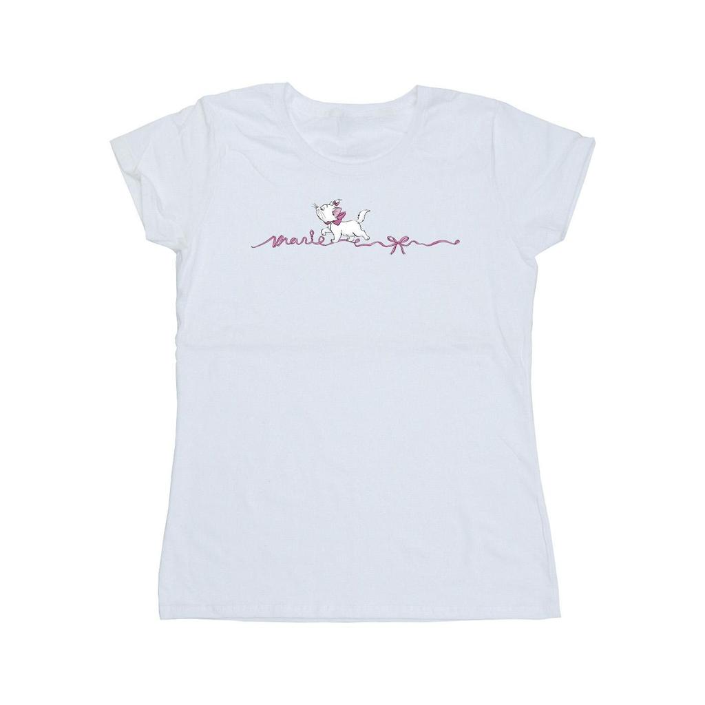 The Aristocats Womens/Ladies Marie Ribbon Cotton T-Shirt