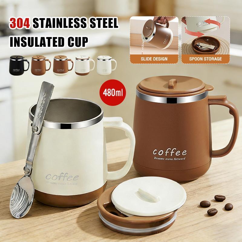 480ml 304 Stainless Steel Insulated Mug With Lid Tea Infuser Drop-Proof Suitable for All Daily Drinking Scenarios