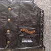 Men's Classic Lambskin Leather Motorcycle Vest with 14 Embroidered Badges