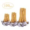 100 Bucăți/Pungă Fitiluri pentru Lumânări din Ceară de Albine 9-20cm Pre-cerate cu Ceară Naturală de Soia Fitiluri din Bumbac Materiale pentru Fabricarea Lumânărilor 3 Tipuri de Fitiluri cu Baze