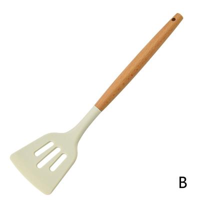 Heat Resistant Wooden Handle Spatula Soup Spoon Skimmer Kitchen Utensils Tool