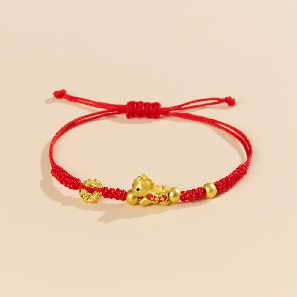 2026 Horse Year Horse Year Bracelet Zodiac Year Fortune Bracelet Lucky Pony Red Rope  Couple