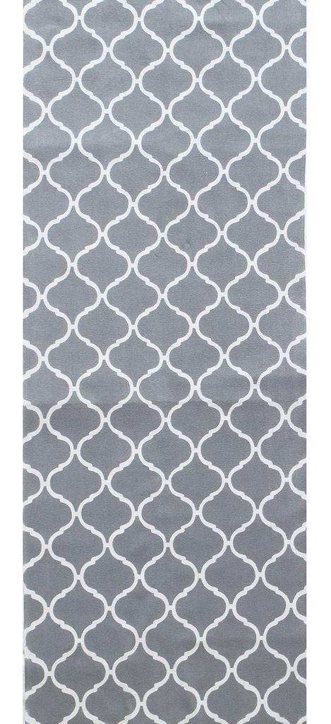 IKS Tenugui Hand Made In 34 X Prime Fabric Chū-sen (Tenugui Towel), Japan, 88cm, "Moroccan Gray" Tile, 100% Cotton, (Unfinished)