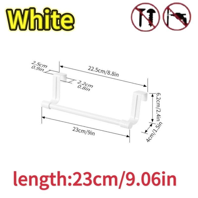 Stainless Steel Bathroom Kitchen Cabinet Rag Shelf Dishcloth Hanger Single Pole Towel Rack Over Door Back Type Hanging Holder