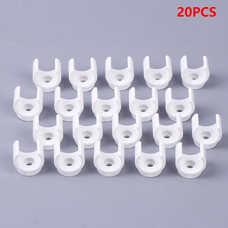 20 ks 20 mm Pvc svorky na vodovodní potrubí Svorky Konektor Vhodné pro 0,5/0,79 palcové TV podnosy Trubice Trubice závěsu na hadici Pexové trubky