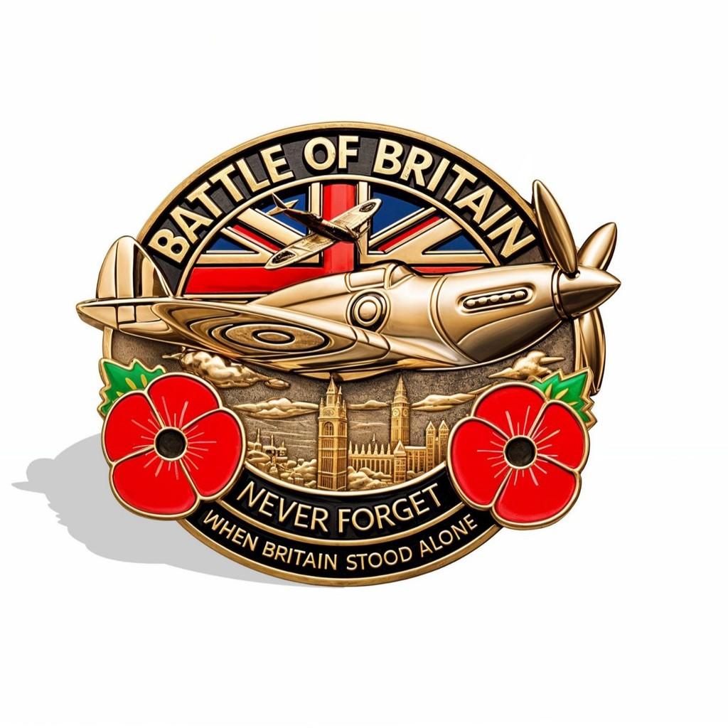 

Spitfire Flowers Red Badge 80th Anniversary Battle Of Britain Badges Gift Brooch Without Box