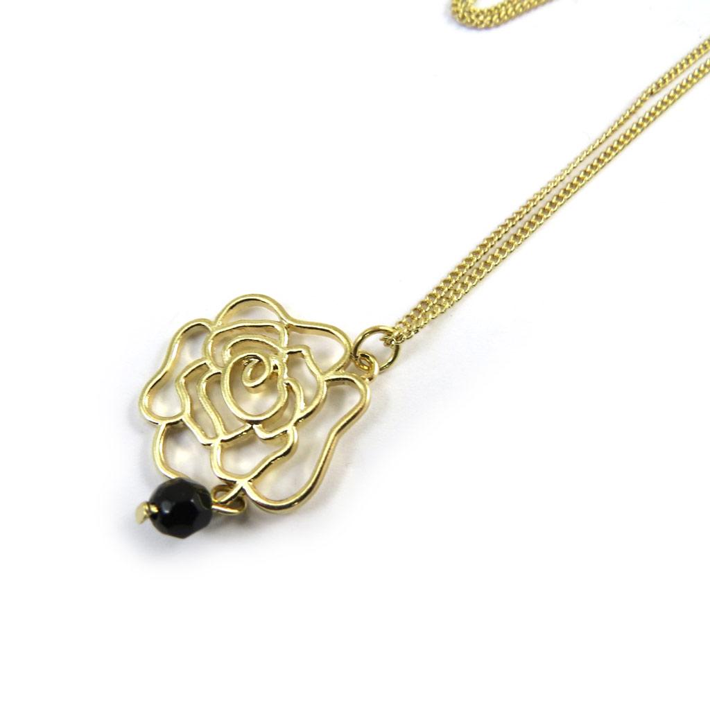 Les Trésors De Lily [N3094] - Návrhářský náhrdelník 'Rosa Romantica' zlatý