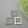 10pcs Square Rhinestone Buckle Gift Box Invitation Card Decoration Accessories Ribbon Bow Ribbon Slider Buckle