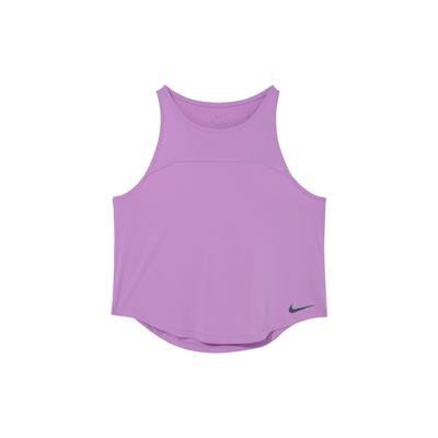Regata Casual Solta com Estampa de Logo Refletivo Tops Femininos Roxo Claro Vermelho DX0277-532