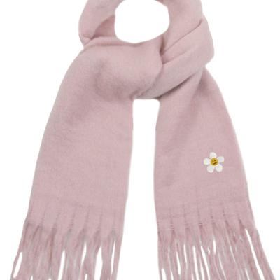 GRAVER [UNISEX] Flower Dot Embroidery Bold Muffler_Pink