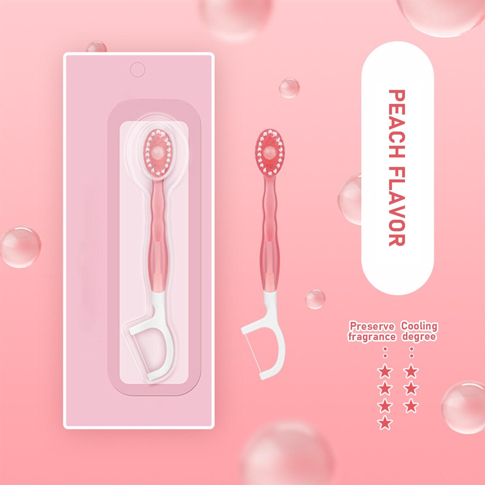 

Зубная щетка для протезов с удобной ручкой, двухсторонняя зубная щетка 1 мл One Size