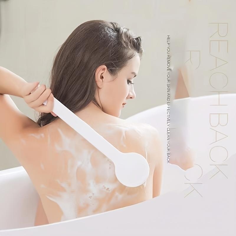 Shower Bath Brush with Long Handle Soft Bristle Scrubber for Body Scrubbing and Exfoliating