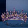 Baroque Crystal Crown Tiara Rhinestone Prom Princess Diadem Bridal Wedding Hair Accessories Jewelry Crown Tiara For Women Bride