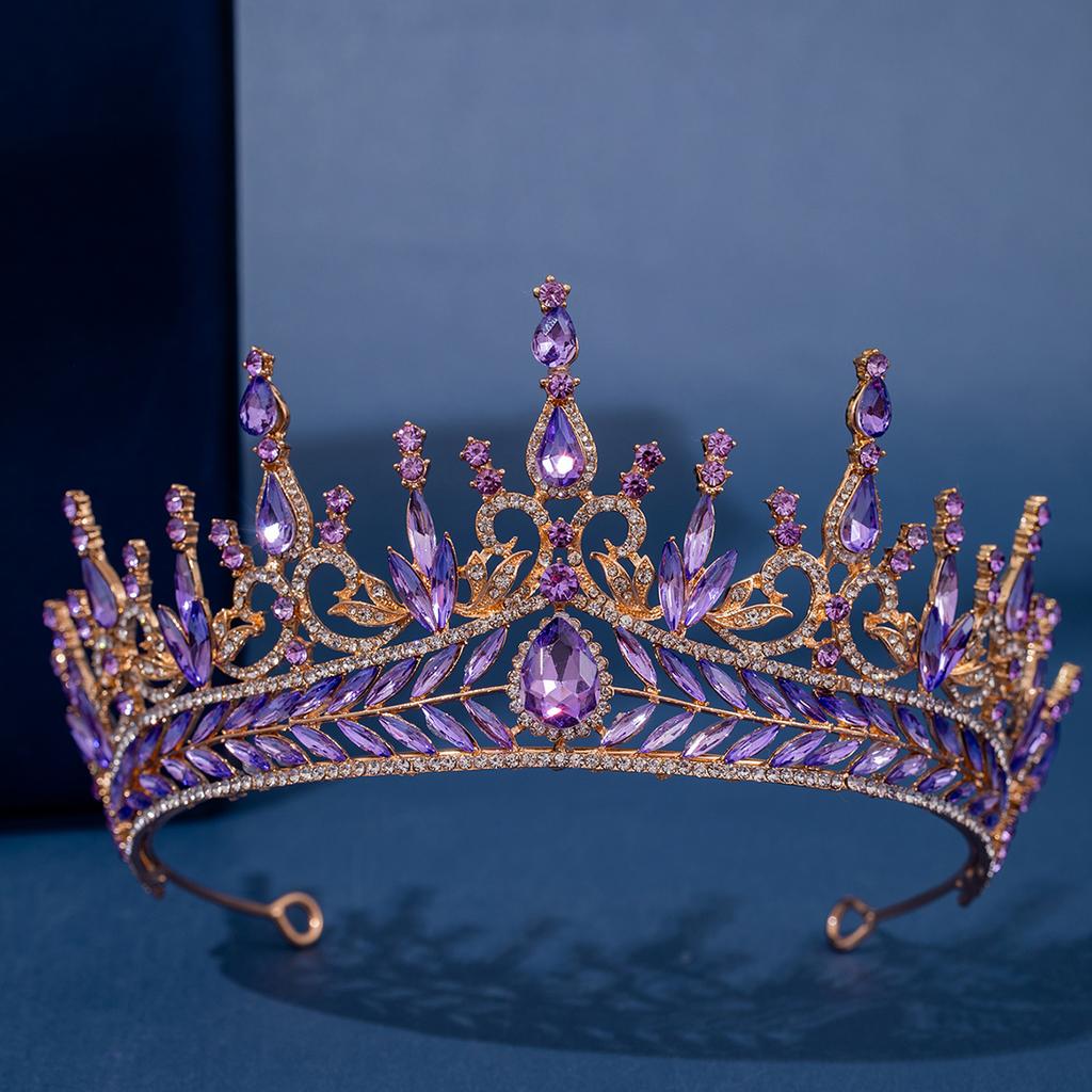 Baroque Crystal Crown Tiara Rhinestone Prom Princess Diadem Bridal Wedding Hair Accessories Jewelry Crown Tiara For Women Bride