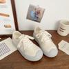 Dexun Breathable Board Shoes Women's Cream Autumn New Small Design Round Head Ugly Cute Student Casual Little White Shoes