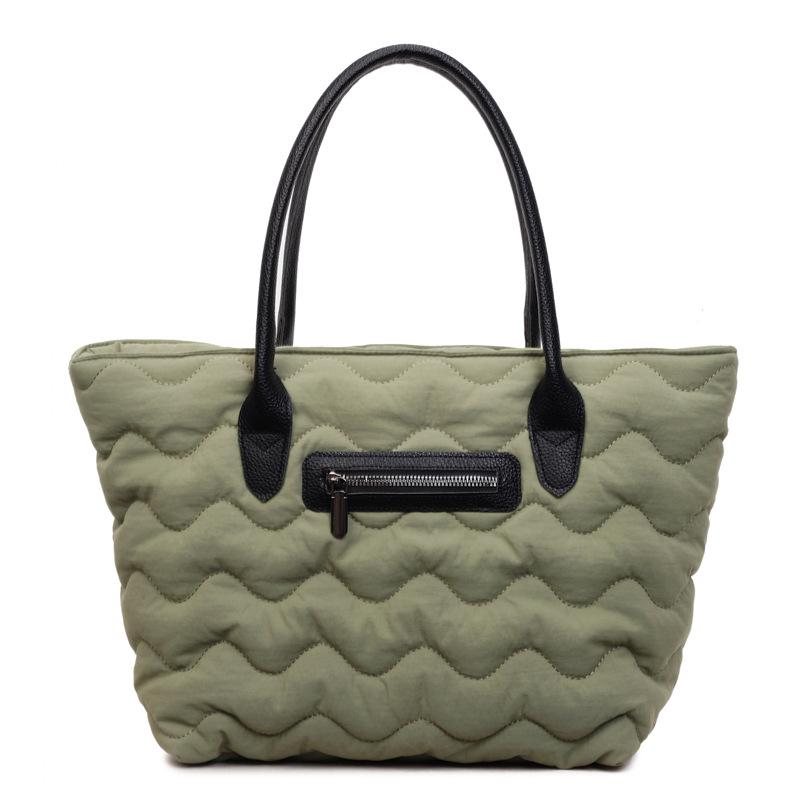 2025 winter new large-capacity diamond portable shoulder bag casual simple retro versatile tote bag