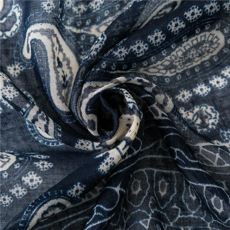 Paisley Women Scarf Summer Beach Shawl Bohemia Cotton Linen Feeling Tassel Pashmina Muslim Hijab Wrap Lady Viscose Scarf