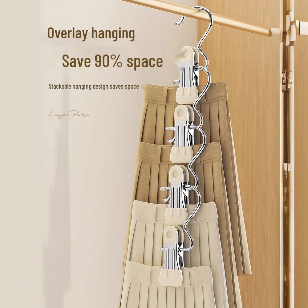 Enhanced Dual-Head Stainless Steel Clip for Pants, Hats, and Socks - Non-Marking, Non-Slip Household Hook Clips.