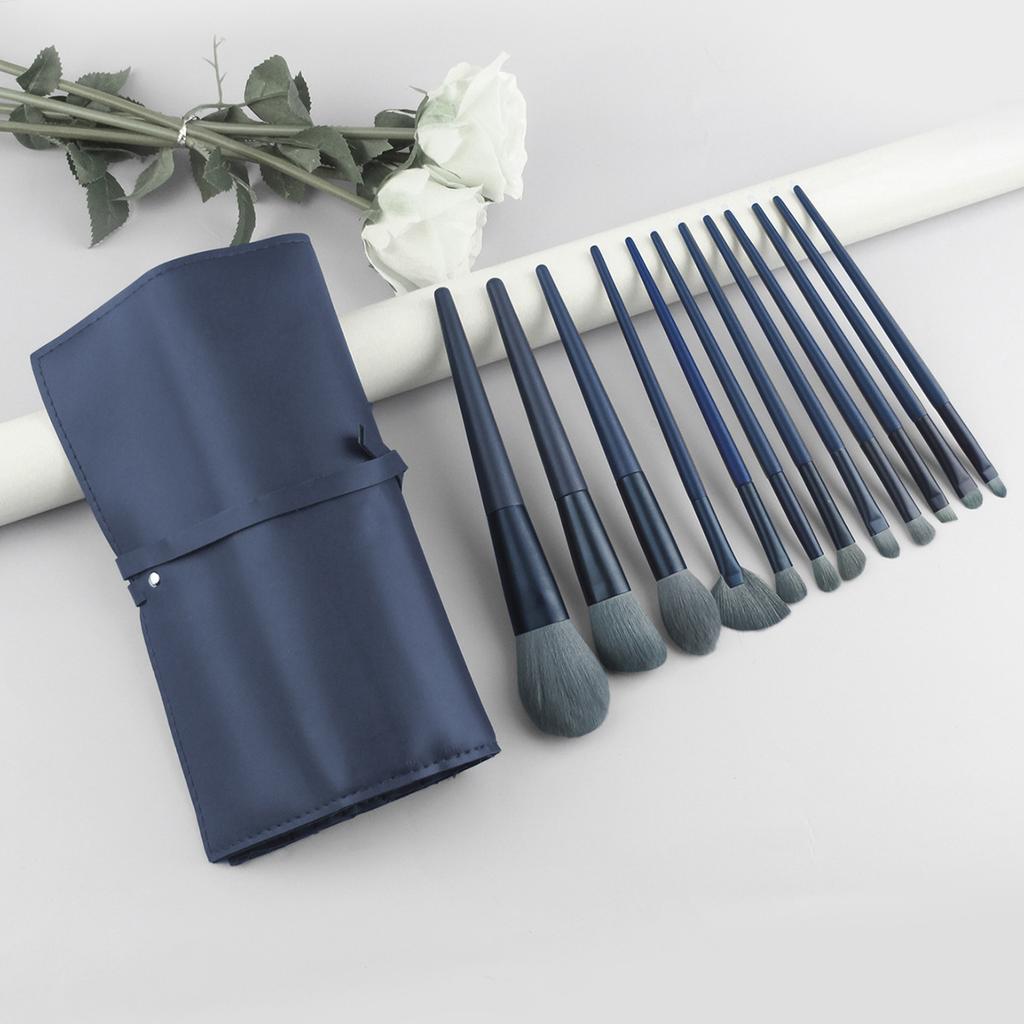 12 Makeup Brushes, High-end Makeup Tool Set, Full Set with Brush Bag, Scholar Eye Brush, Powder Brush, Detail Brush.
